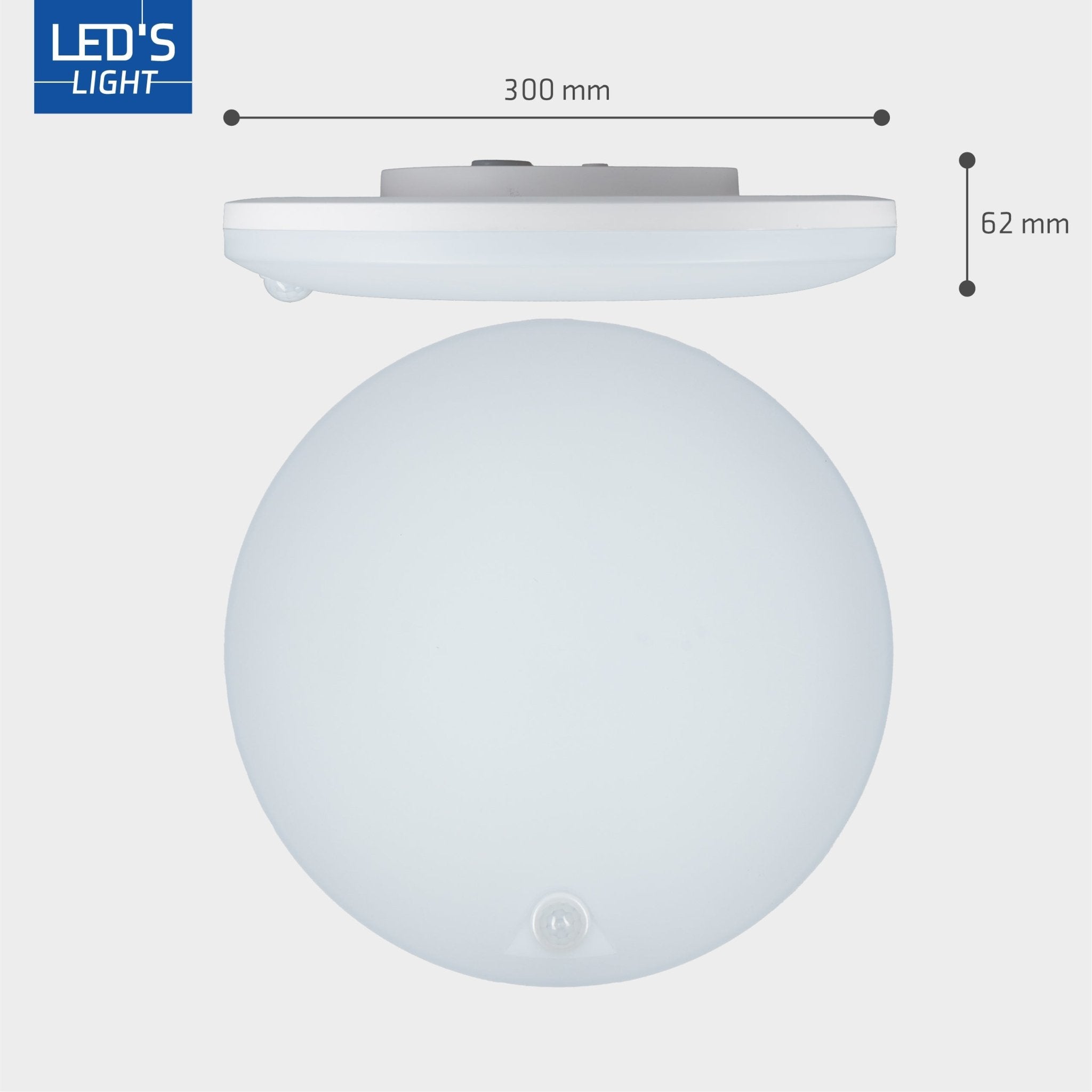 LED's light Plafondlamp met bewegingssensor en schemersensor - dimbaar in 6 standen - IP54 - 30 cm Plafondlampen LED.nl