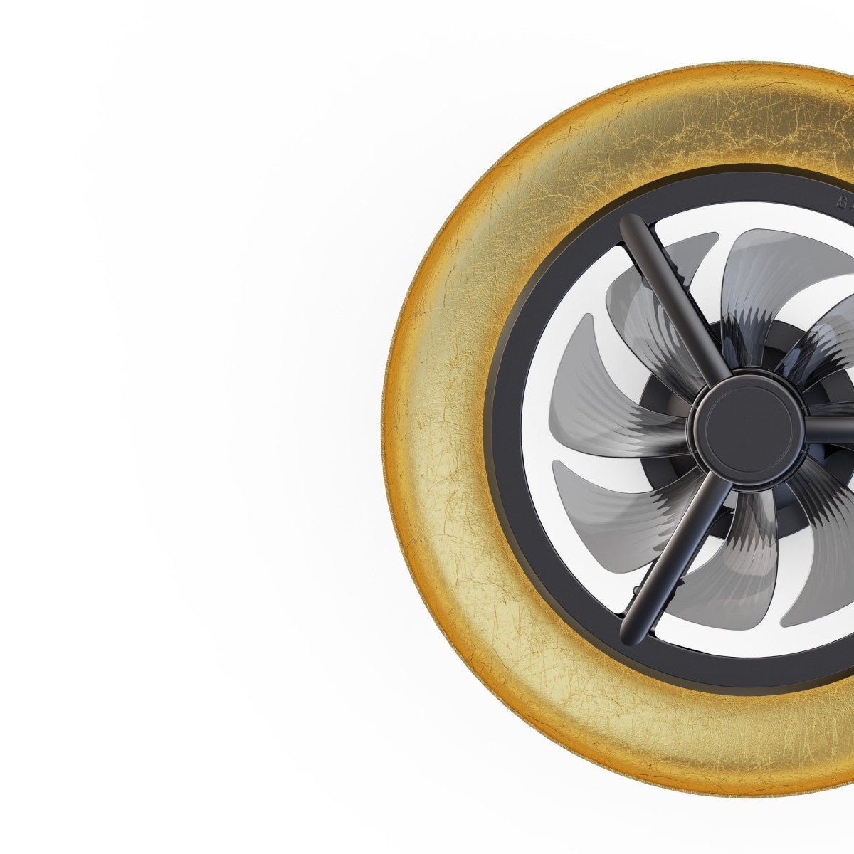 LED's Light Plafondventilator met lamp Goud met Zwart 55W 4300lm 1800K/4000K 55cm Plafondventilatoren LED.nl