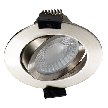 6 PACK - LED's Light PRO downlight inbouwspot Ø 68mm - Kantelbaar - Spatwaterdicht - Dim to Warm - RVS Inbouwspots LED.nl