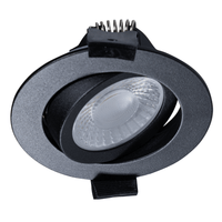 LED's Light PRO downlight recessed spotlight Ø 68mm - Tiltable - Splashproof - Dim to Warm - Black - LED.nl