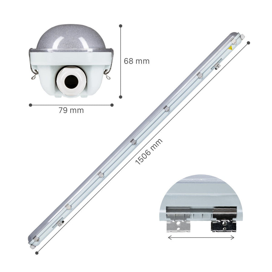 LED's Light PRO LED TL fixture 150 cm 7200 - With emergency battery - 4 light settings - 47W - LED.nl