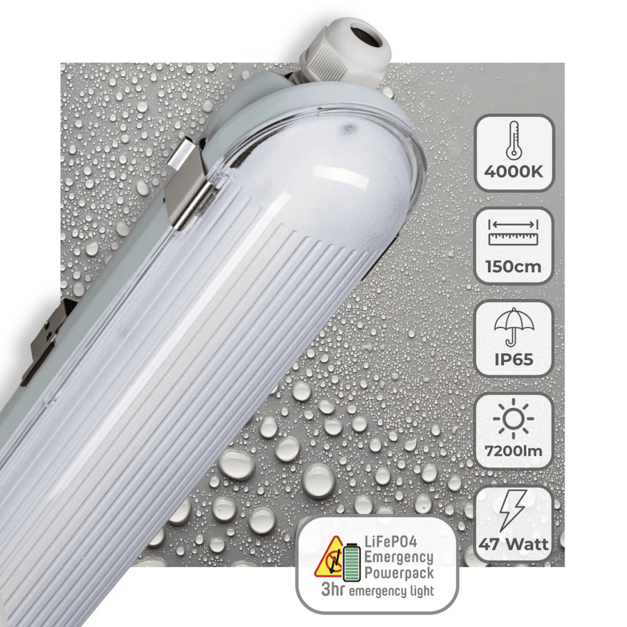 LED's Light PRO LED TL fixture 150 cm 7200 - With emergency battery - 4 light settings - 47W - LED.nl