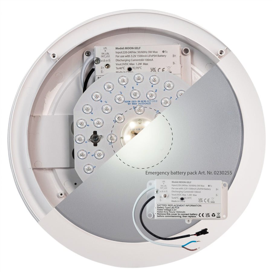LED's Light Pro Ceiling lamp 2050 with sensor - Light color and light intensity dimmable - Waterproof - Ø 30 cm - LED.nl
