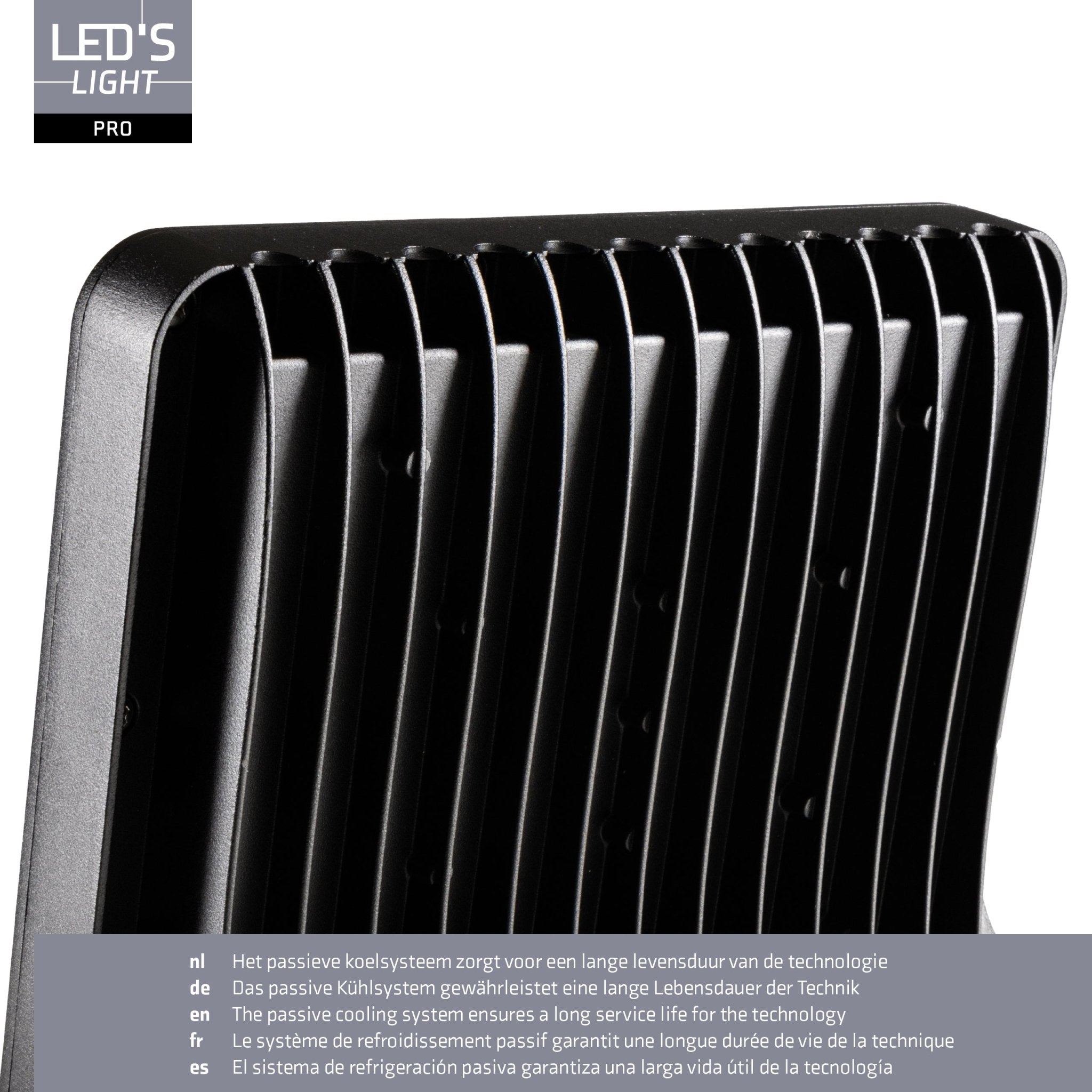 LED's Light Pro Premium Floodlight 12750 - 6 lichtstanden - Water en roestbestendig - 100W Schijnwerpers LED.nl