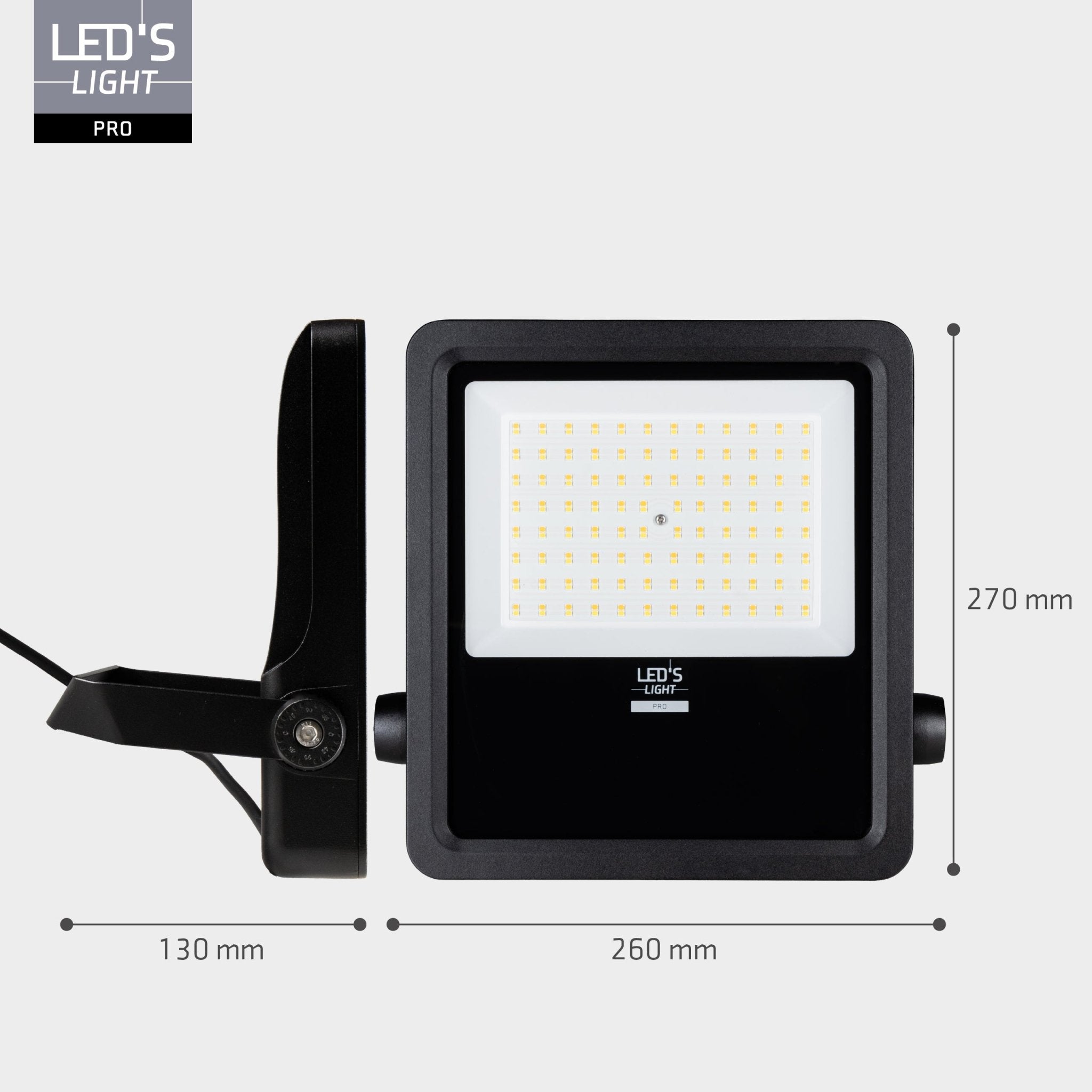 LED's Light Pro Premium Floodlight 12750 - 6 lichtstanden - Water en roestbestendig - 100W Schijnwerpers LED.nl