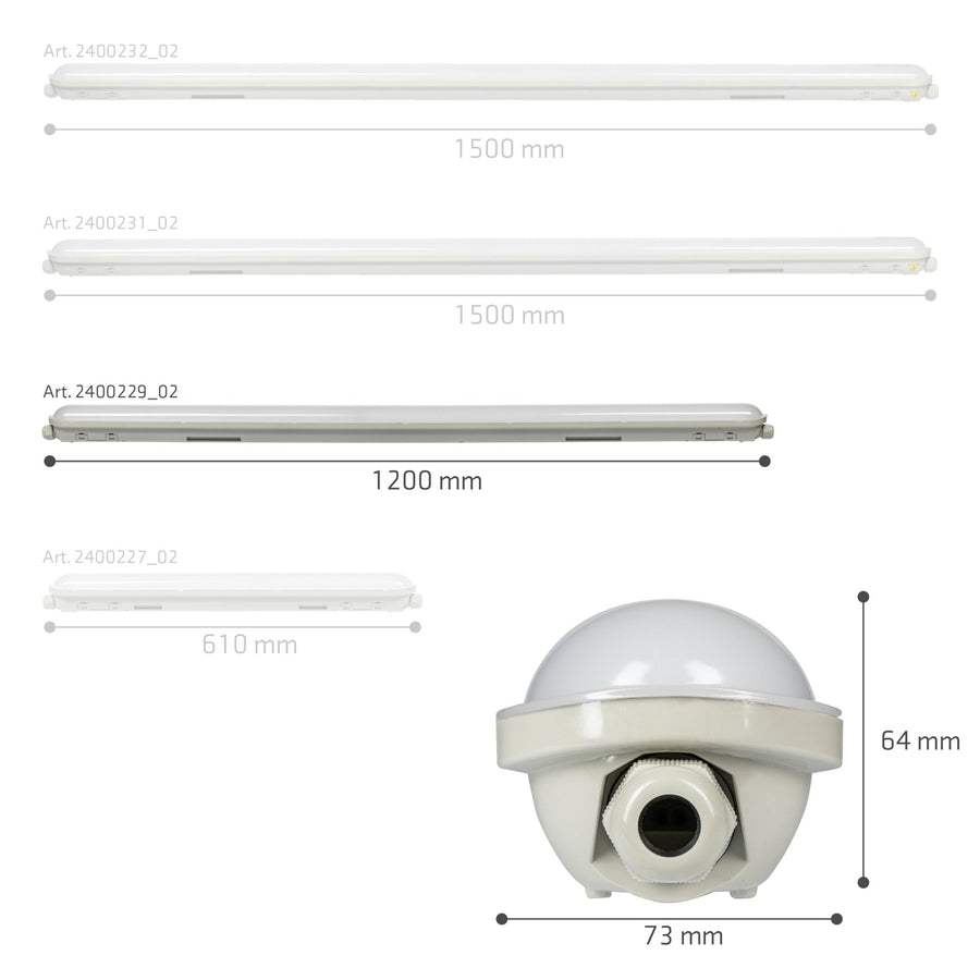 LED's Light Pro Premium LED TL fixture complete 120 cm - Waterproof - 4640 lm - LED.nl
