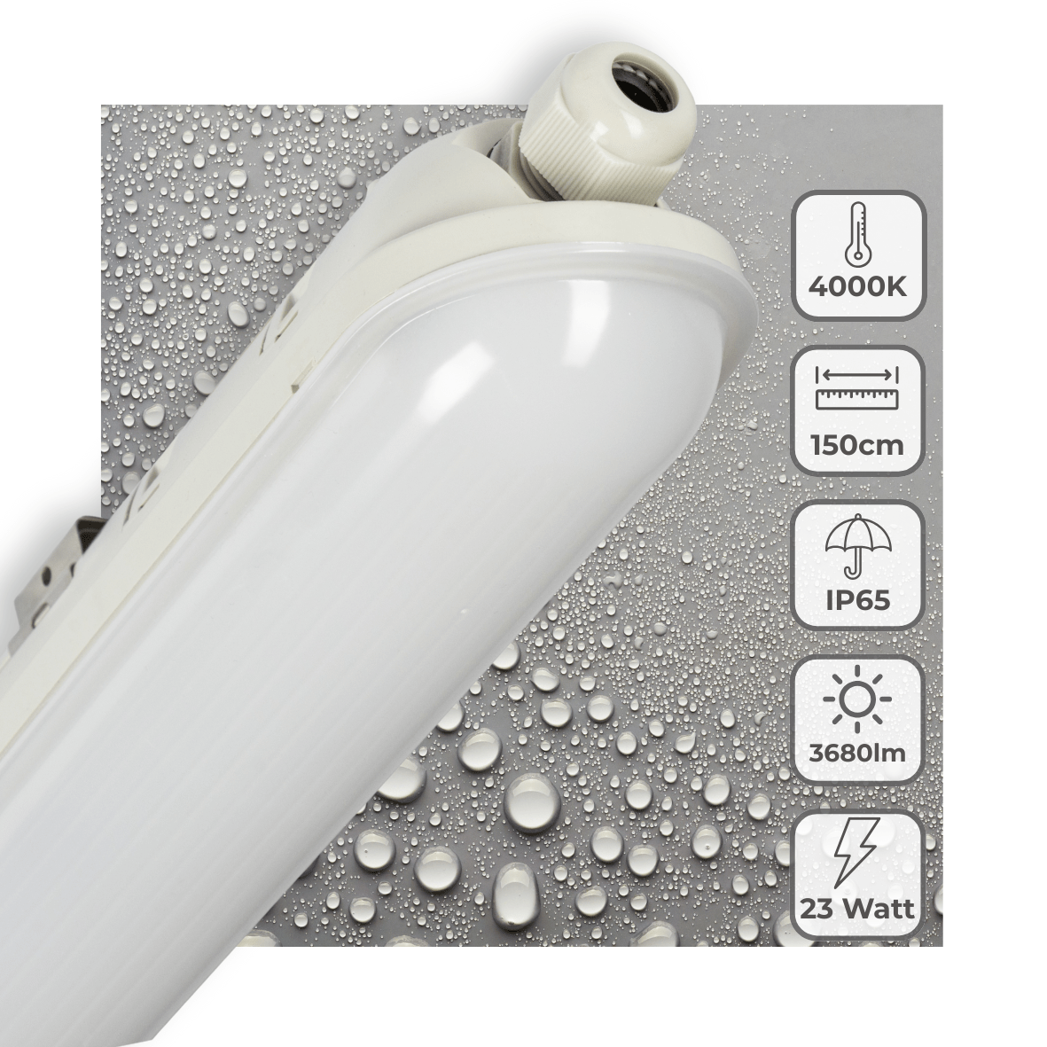LED's Light Pro Premium LED TL armatuur compleet 150 cm - Waterdicht - 3680 lm - LED.nl