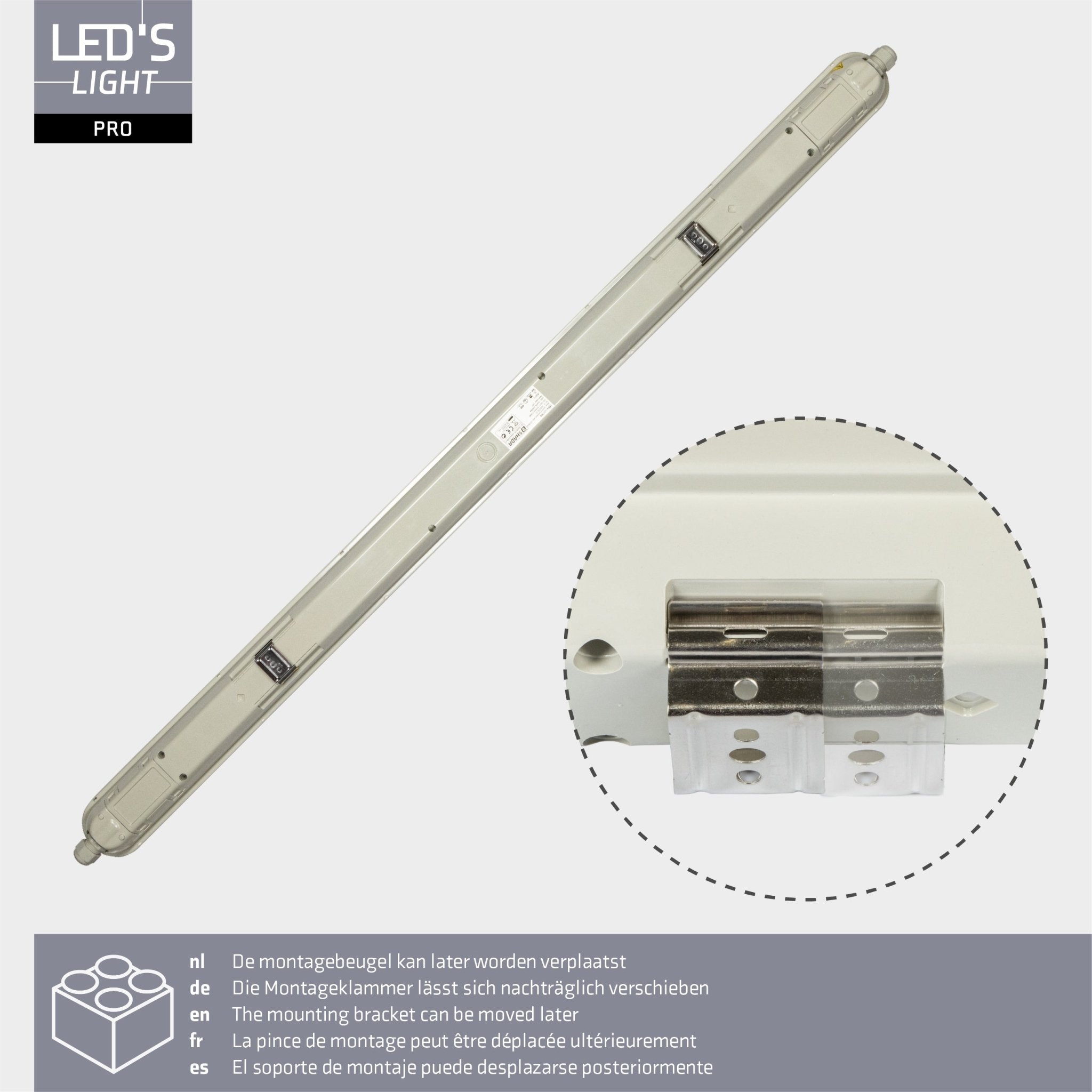 LED's Light Pro Premium LED TL armatuur compleet 150 cm - Waterdicht - 6400 lm - LED.nl
