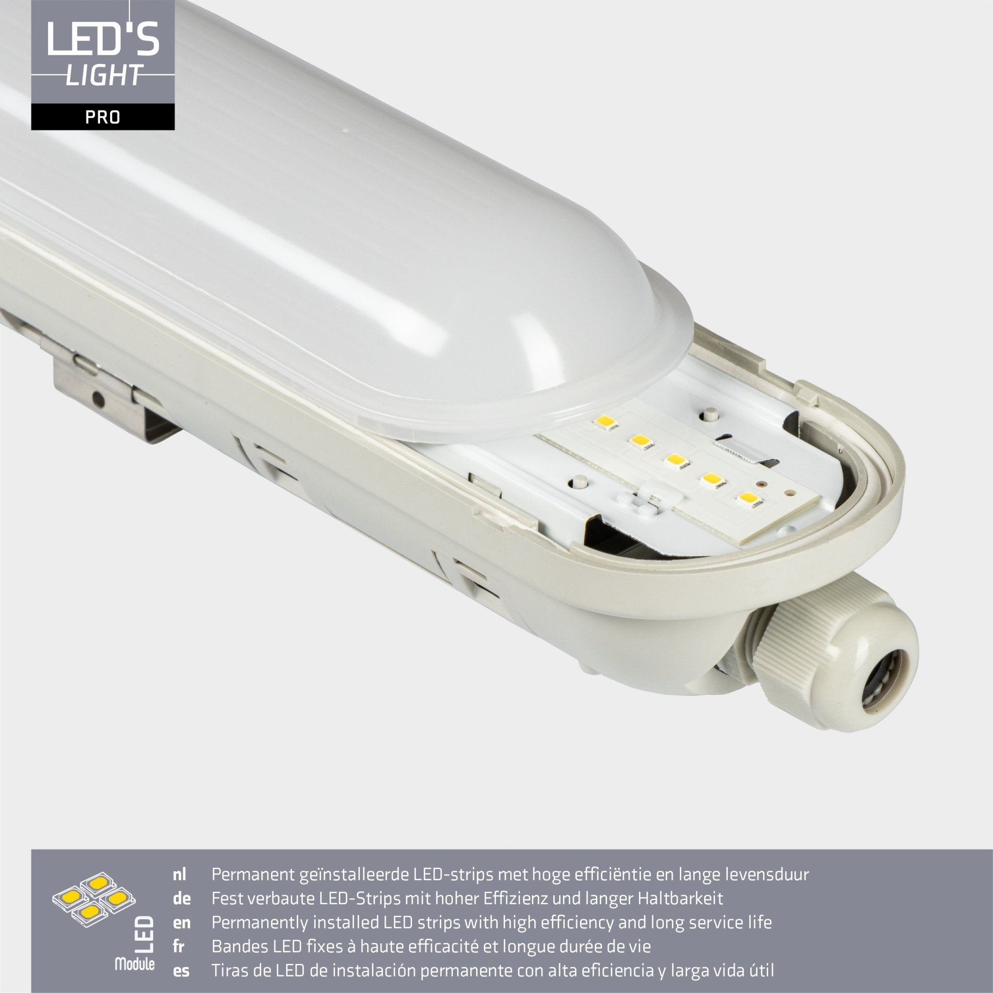 LED's Light Pro Premium LED TL armatuur compleet 150 cm - Waterdicht - 6400 lm - LED.nl