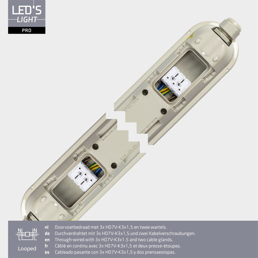 LED's Light Pro Premium LED TL fixture complete 60 cm - Waterproof - 2400 lm - LED.nl