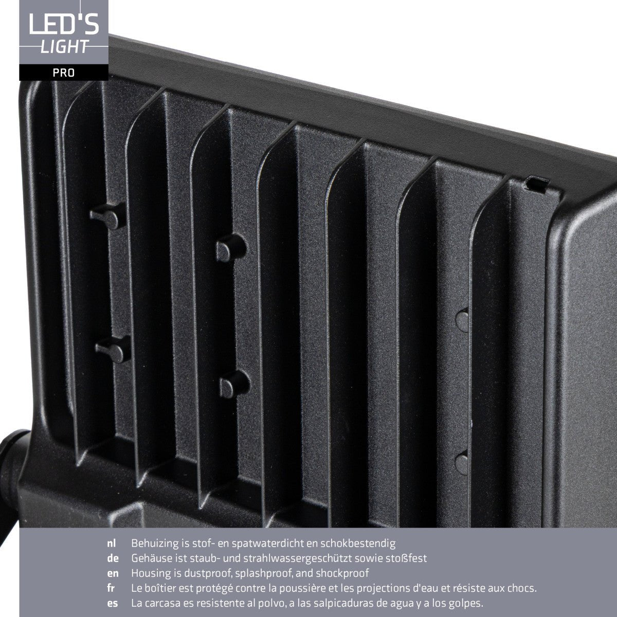 LED's Light pro Schijnwerper floodlight - CCT - 100W 14000lm 3000K/4000K/5000K - Sosen voeding - Zwart - IP66 IK08 Vermogen verstelbaar Schijnwerpers LED.nl