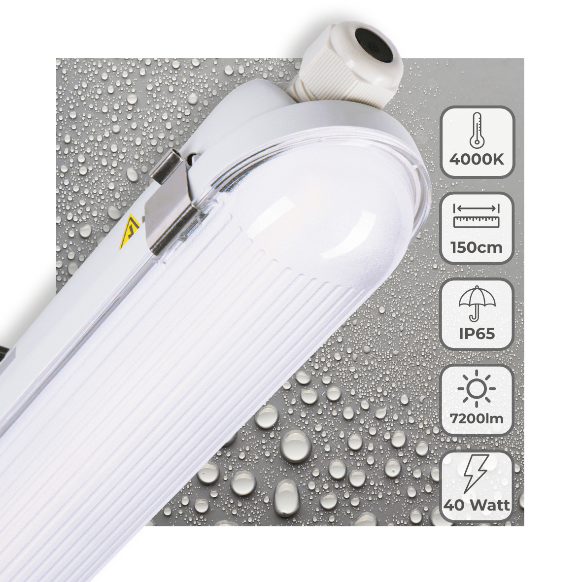 LED's Light Pro TL armatuur 150 cm - Energielabel B - Dimbaar licht - 7200 lm - LED.nl