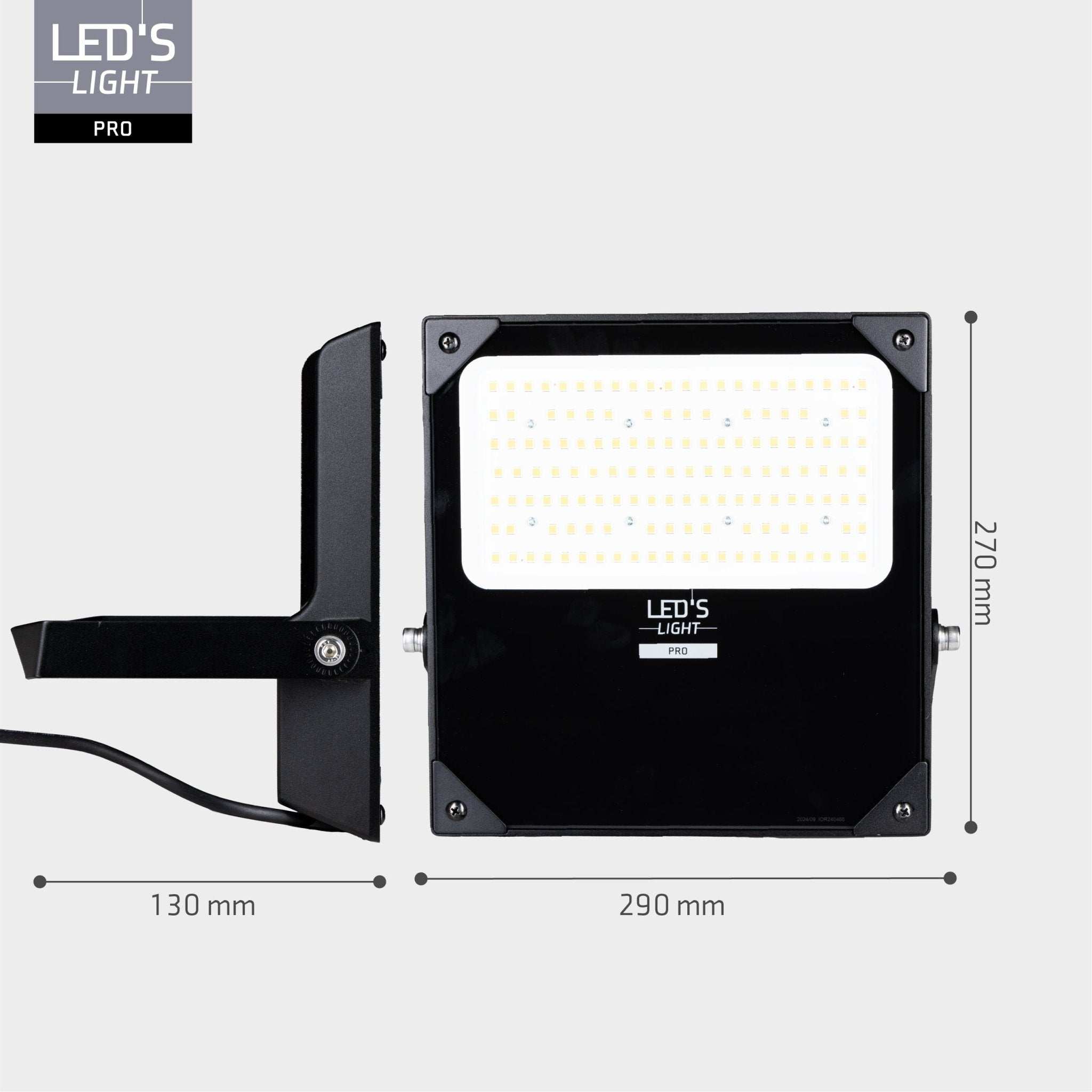 LED's Light Professionele LED Schijnwerper 18500 - 3 lichtstanden - Waterdicht - 100 watt - Daglichtsensor Schijnwerpers LED.nl