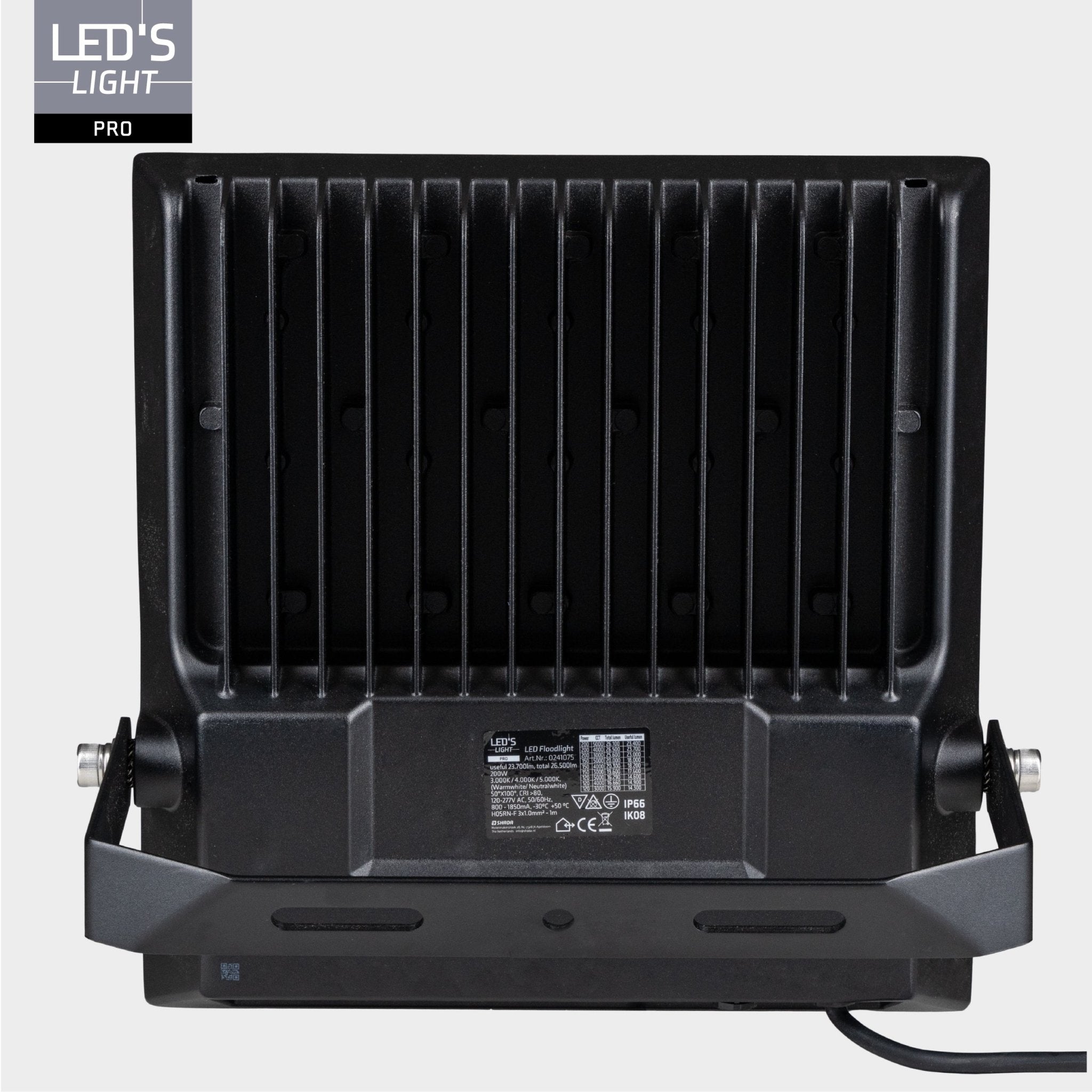 LED's Light Professionele LED Schijnwerper 28000 - 3 lichtstanden - Waterdicht - 200 watt Schijnwerpers LED.nl