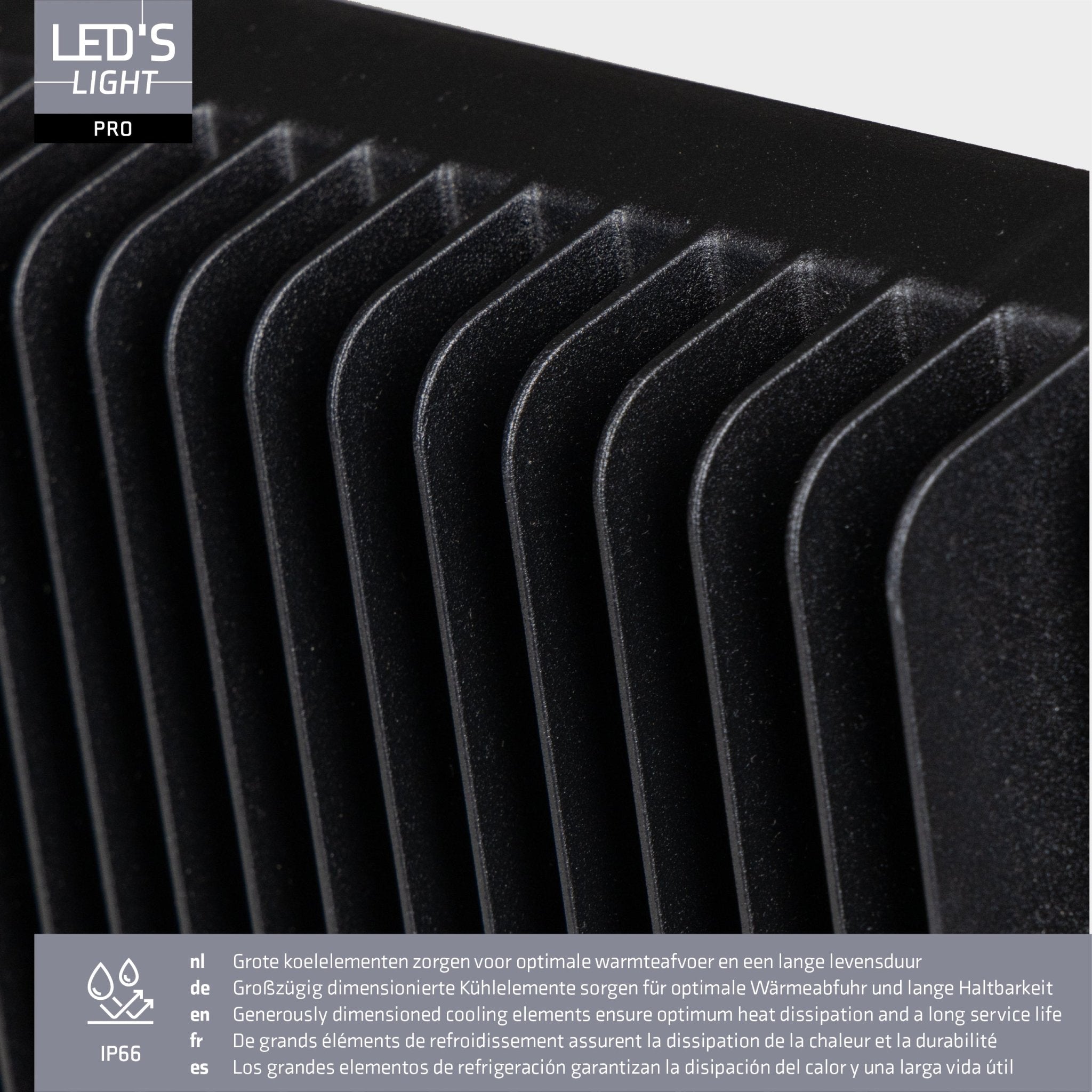 LED's Light Professionele LED Schijnwerper 28000 - 3 lichtstanden - Waterdicht - 200 watt Schijnwerpers LED.nl