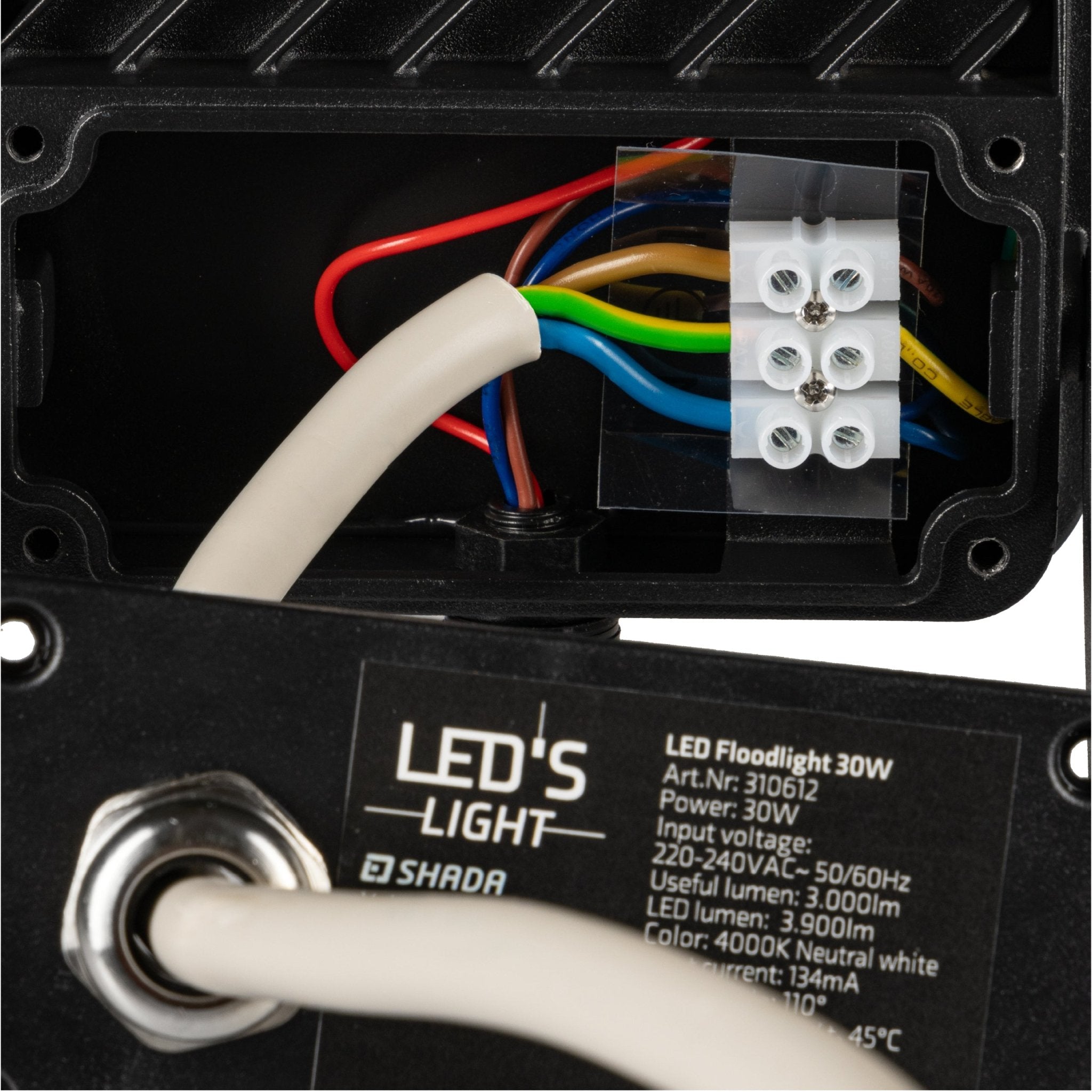 LED's Light Schijnwerper met Bewegingssensor 3600 - Waterdicht & Kantelbaar - 30W - LED.nl