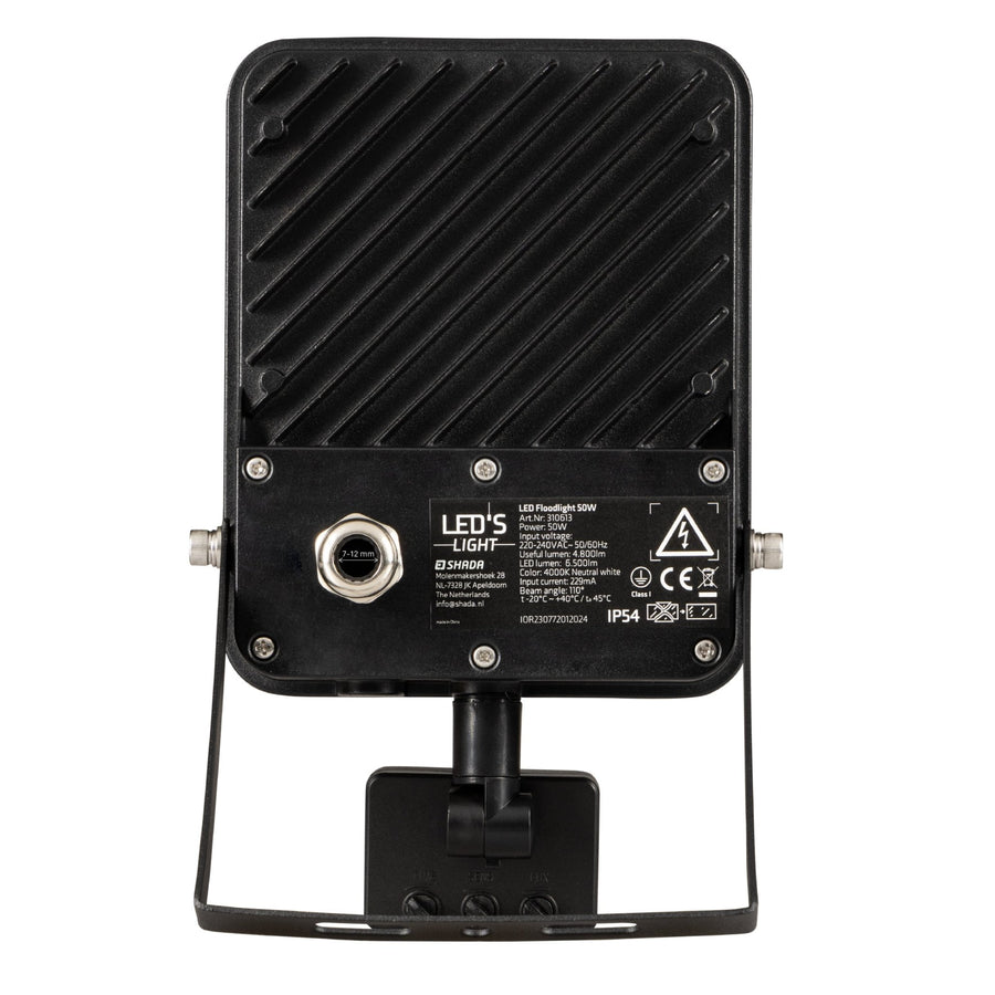 LED's Light Floodlight with Motion Sensor 6000 - Waterproof &amp; Tiltable - 50W - LED.nl