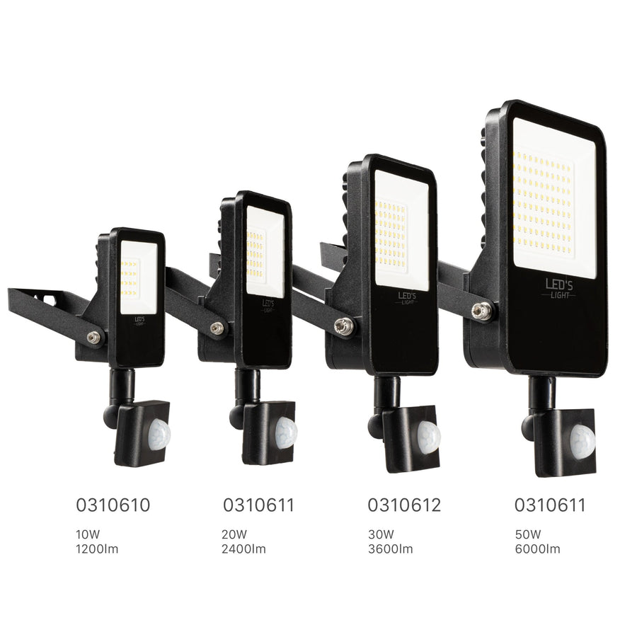 LED's Light Floodlight with Motion Sensor 6000 - Waterproof &amp; Tiltable - 50W - LED.nl