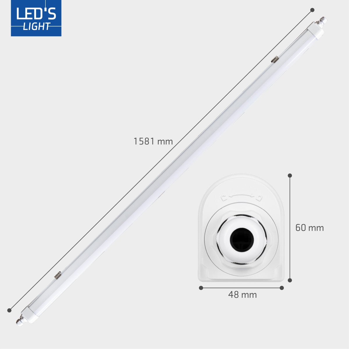 LED's Light TL armatuur met Strip - Koppelbaar - 46W 150cm 5520lm 4000K - LED.nl