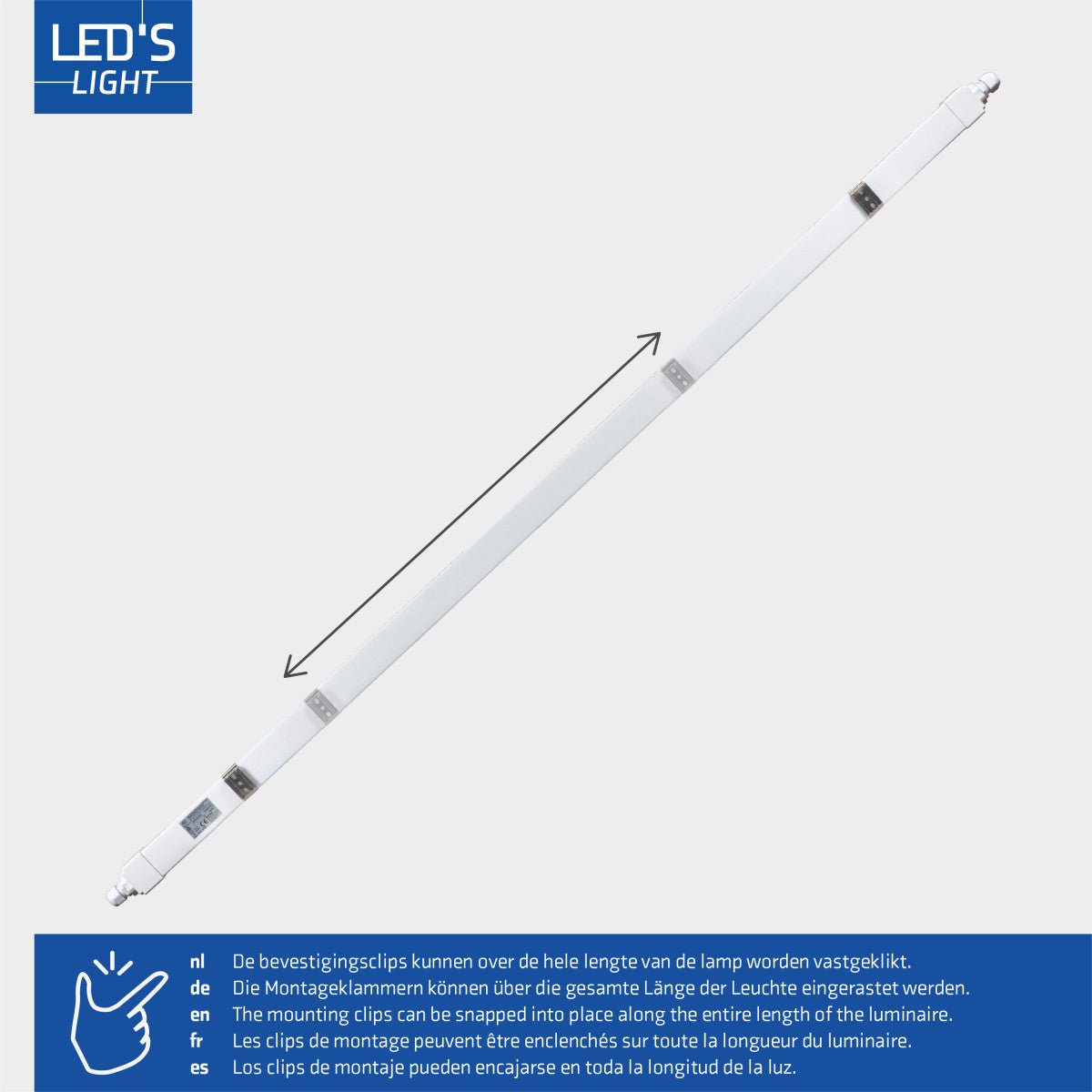LED's Light TL armatuur met Strip - Koppelbaar - 46W 150cm 5520lm 4000K - LED.nl
