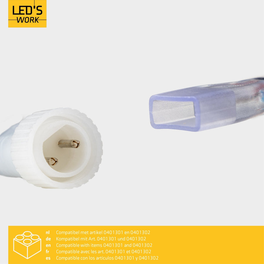 LED's Work Accessories set for LED strip construction lighting - Connector, glue and end caps - LED.nl
