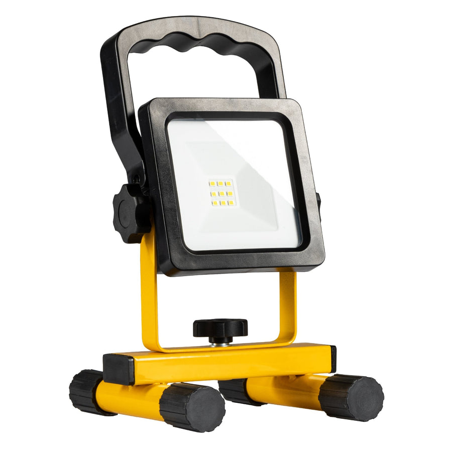 LED's Work wireless LED Construction lamp on battery 700 - Rechargeable and tiltable - Black yellow - LED.nl