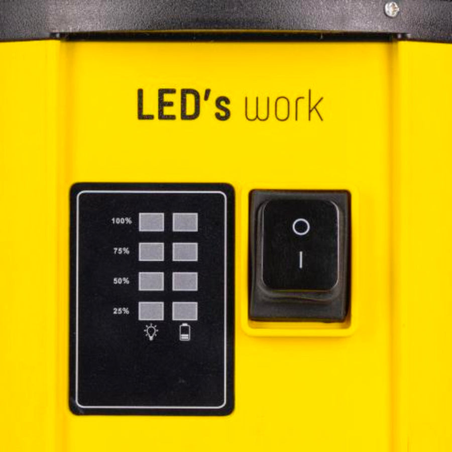 LED's Work HybridPro Construction Lamp 12000 - Works on both battery and mains power - 80W - IP55 &amp; Rough Service Tested - LED.nl