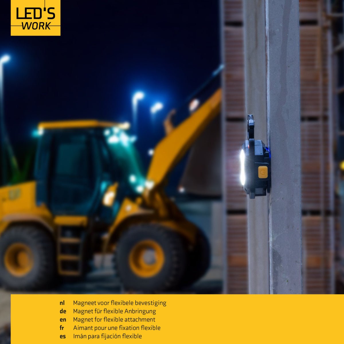 LED's Work mini Werklamp met sleutelhanger - Oplaadbaar met USB - Draadloos op accu - LED.nl