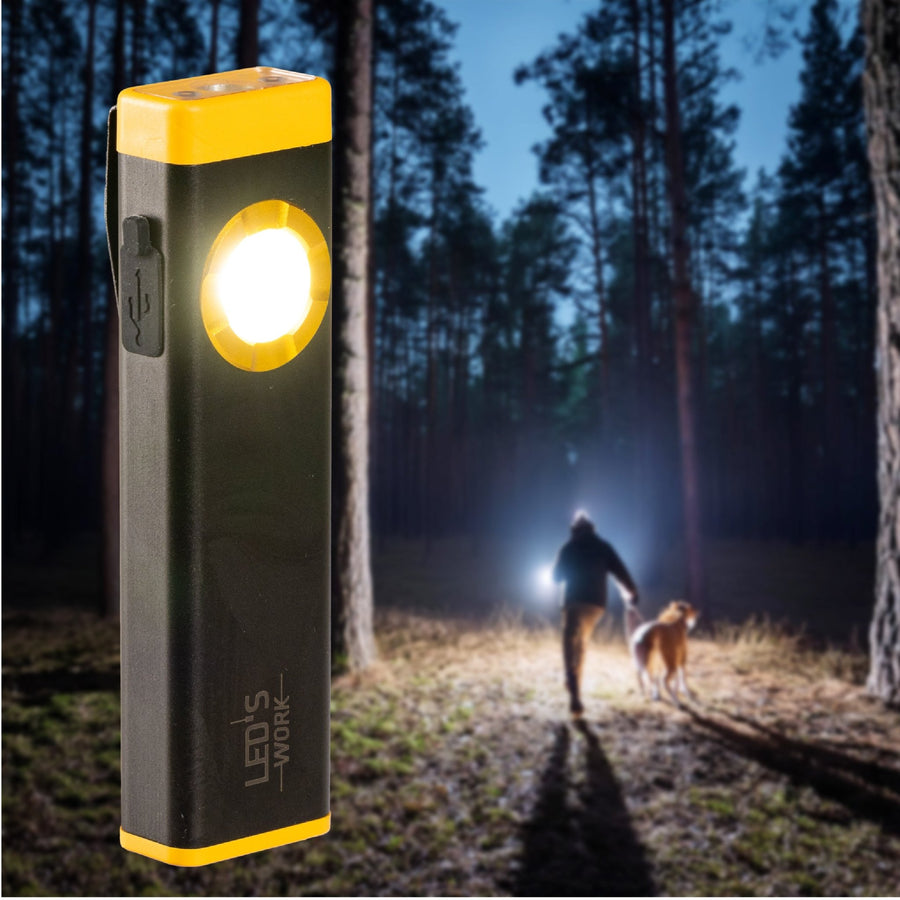 LED's Work Oplaadbare LED Mini Zaklamp met 3 lichtstanden (100, 500 en 700 Lumen) Zaklampen LED.nl