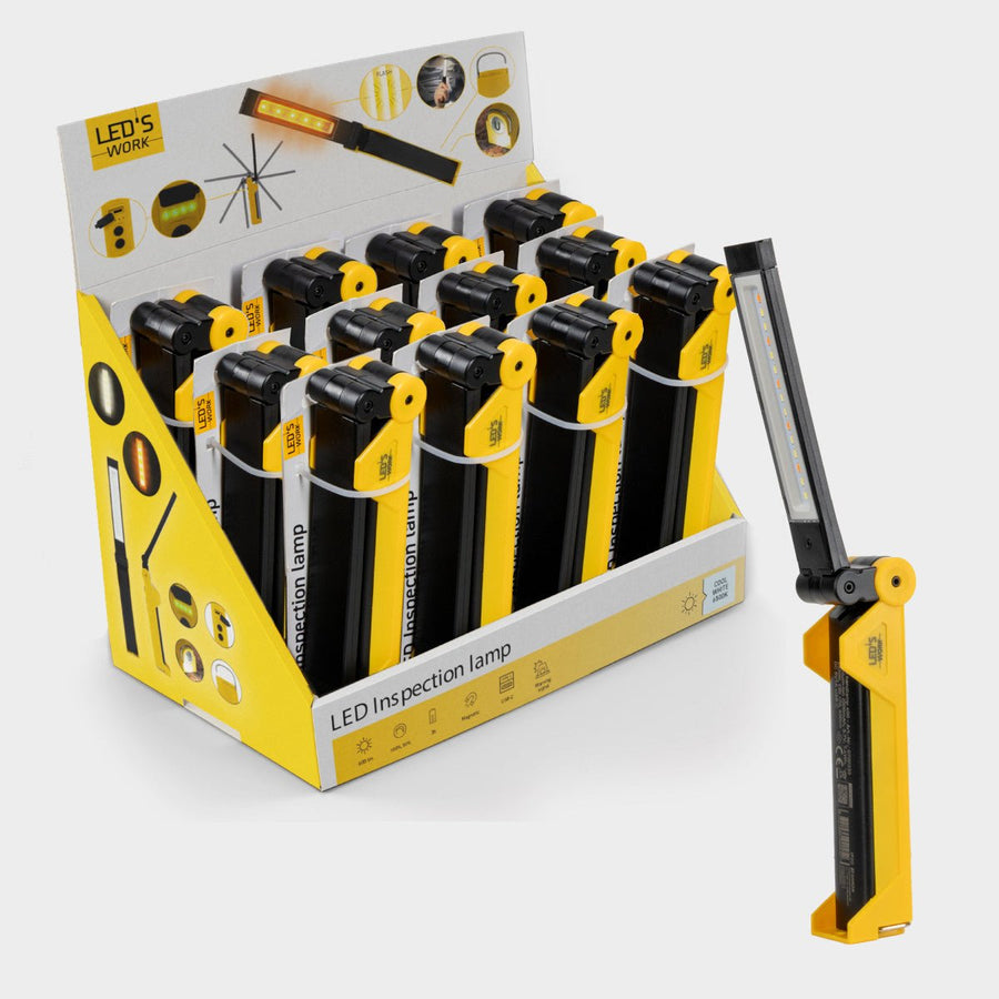LED's Work Rechargeable LED Work Light on Battery 600 - Works Wirelessly - With Magnet and Hook - LED.nl