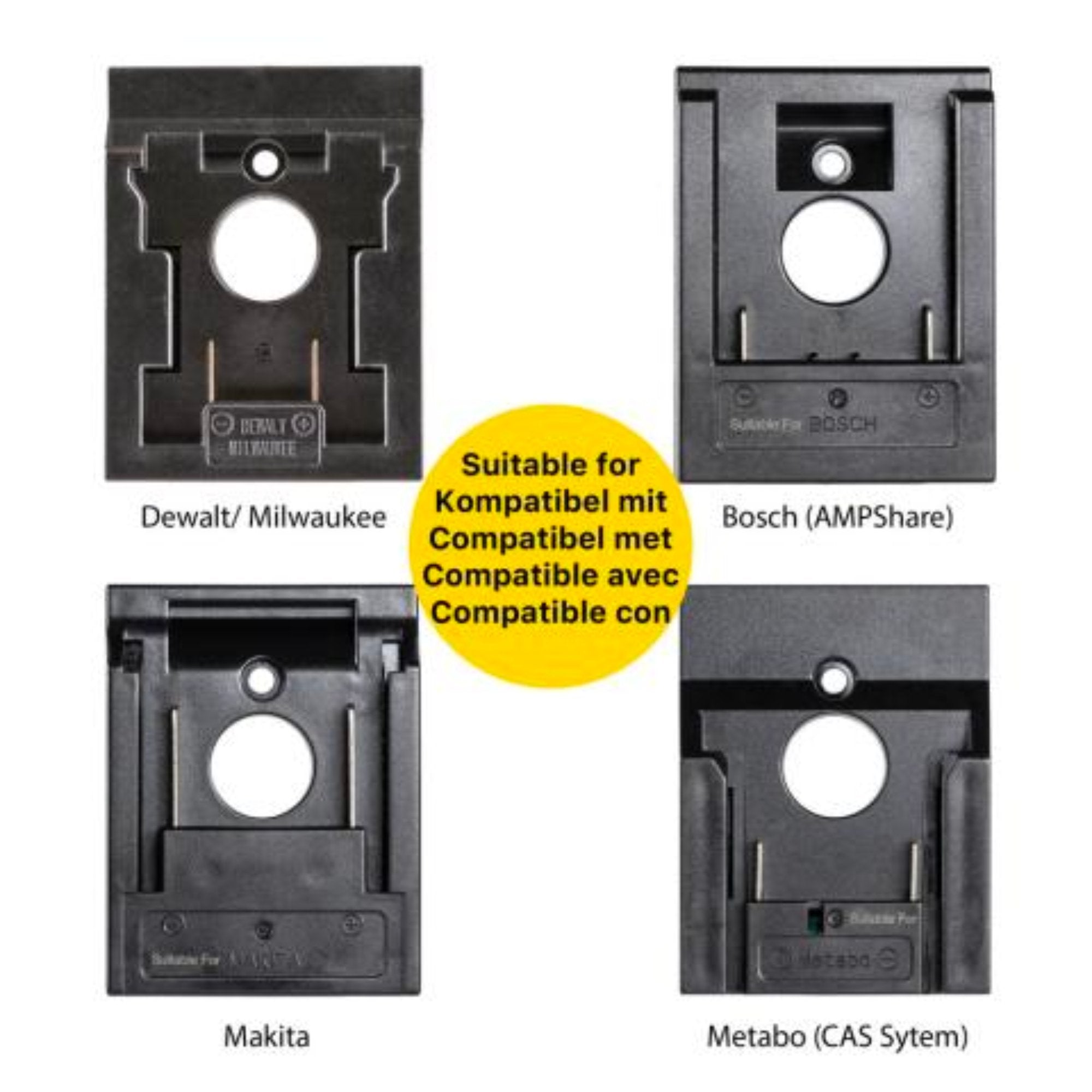 LED's Work 18V Portable LED Bouwlamp 6000lm - Universeel oplaadbaar met 18V accu - 60W LED.nl