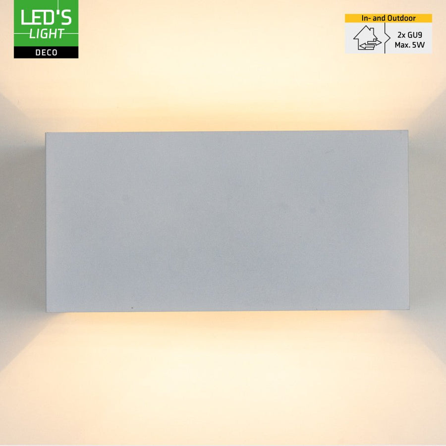 Lumo Recta Wit - Wandarmatuur zonder lichtbron - Excl 2xG9 - IP65 Wandlampen LED.nl