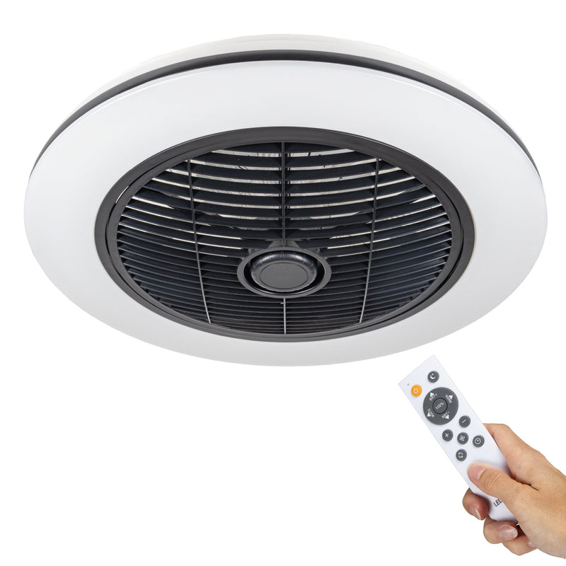 Proventa 3D Air Plafondventilator met verlichting 50 cm - Verspreidt lucht over hele kamer - Met afstandsbediening Plafondventilatoren LED.nl