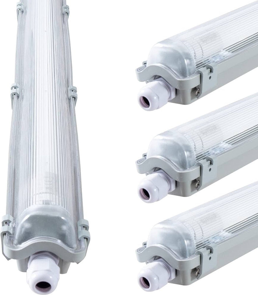 Proventa LED TL armaturen met lampen 120 cm - Koud wit licht 6500 K - Waterdicht - Complete set - 4 stuks TL verlichting LED.nl