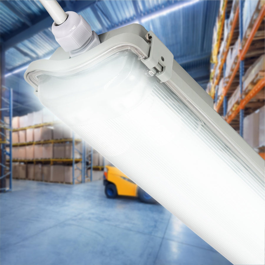 Proventa LED TL double fixture with 2 tubes 150 cm - Cold white light 6500 K - Waterproof - Complete set - LED.nl