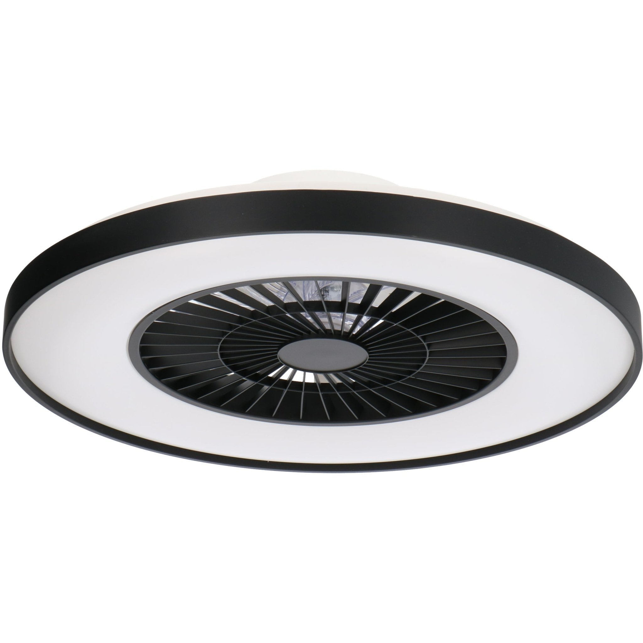 Proventa Premium Plafondventilator met lamp 60 cm - Zomer- en winterstand met afstandsbediening - Zwart - LED.nl