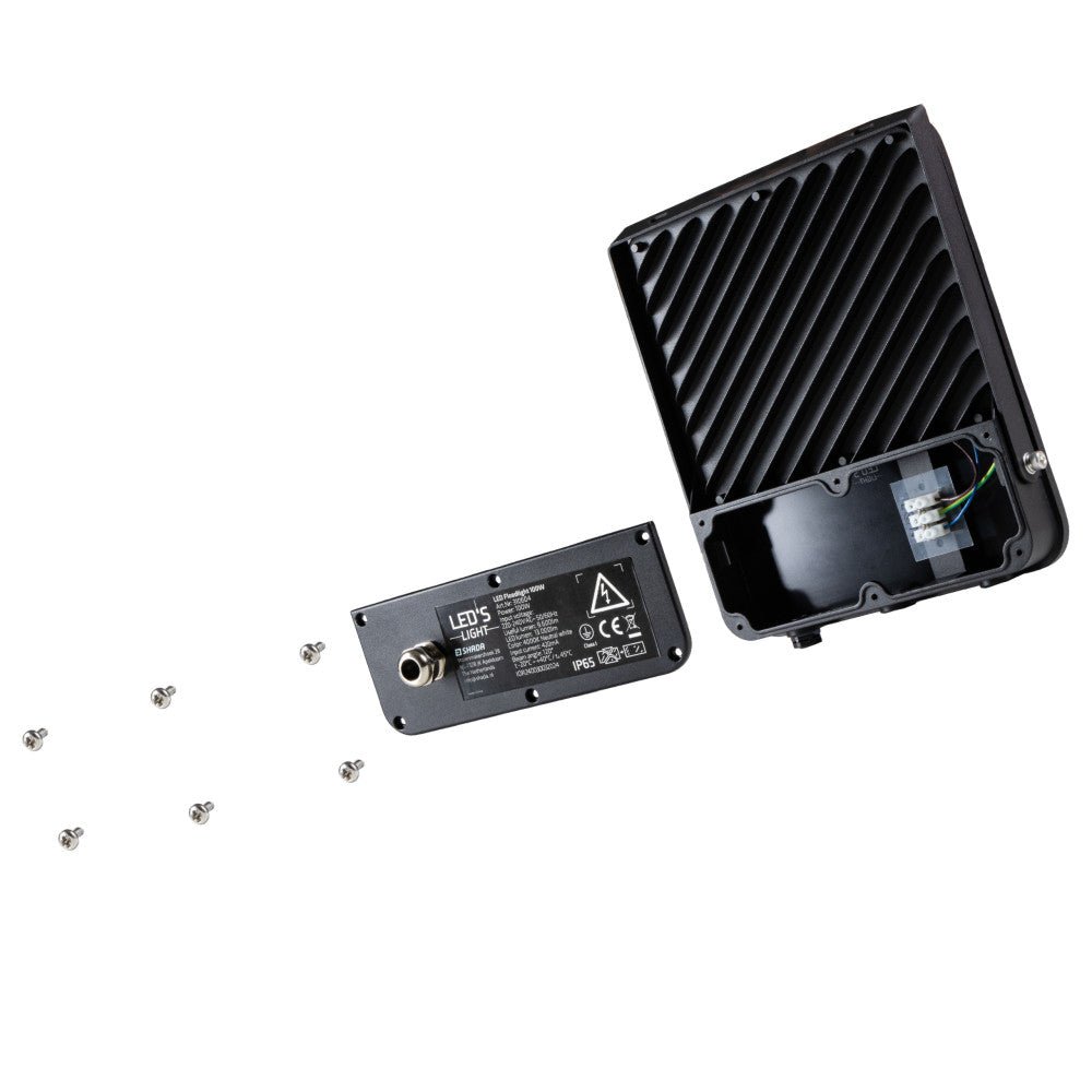 LED's Light Schijnwerper floodlight - 100W 9600lm 4000K - Zwart - IP65 Schijnwerpers LED.nl