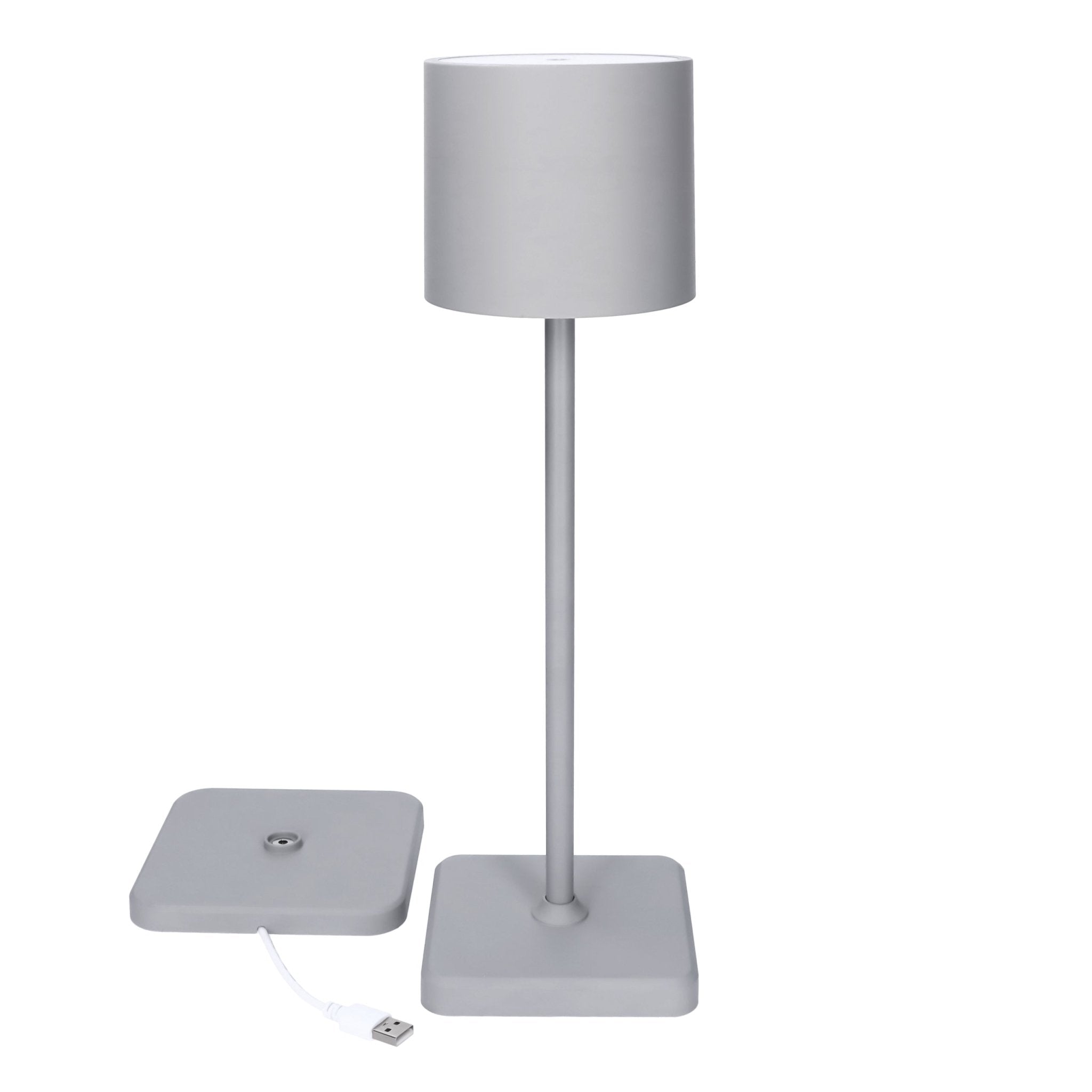 TouchDim Oplaadbare LED Tafellamp - Dimbaar via aanraking - Binnen en buiten - Grijs (kopie) Tafellampenen LED.nl