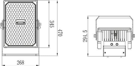 Ultra LED Floodlight 75000 lumens - for construction sites, sports fields and stadiums - 500W - IP66 - LED.nl
