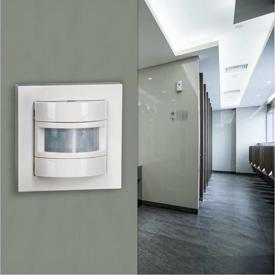 Wall switch with motion sensor - 55 x 55 mm flush-mounted - Compatible with LED - White - LED.nl