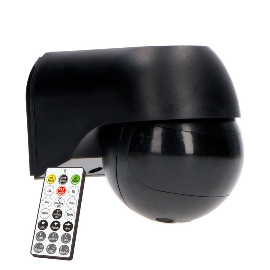 LED's Light 2-in-1 Motion Detector with Remote Control - Detects Dusk and Movement - Black - LED.nl