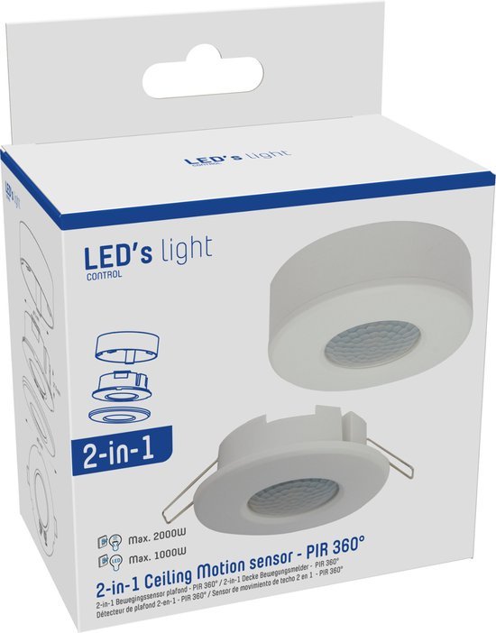 LED's Light Plafond Bewegingsmelder - Bewegingssensor en daglichtsensor - 360 graden detectie - 8 meter bereik Sensoren LED.nl