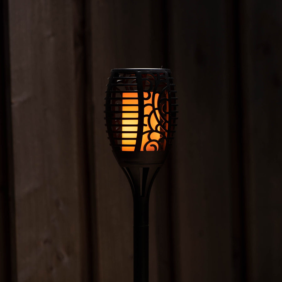 3in1 Solar Tuinlamp Fakkel met sensor - Priklamp, Wandlamp en tafellamp in 1 - 41 cm Buitenlampen LED.nl