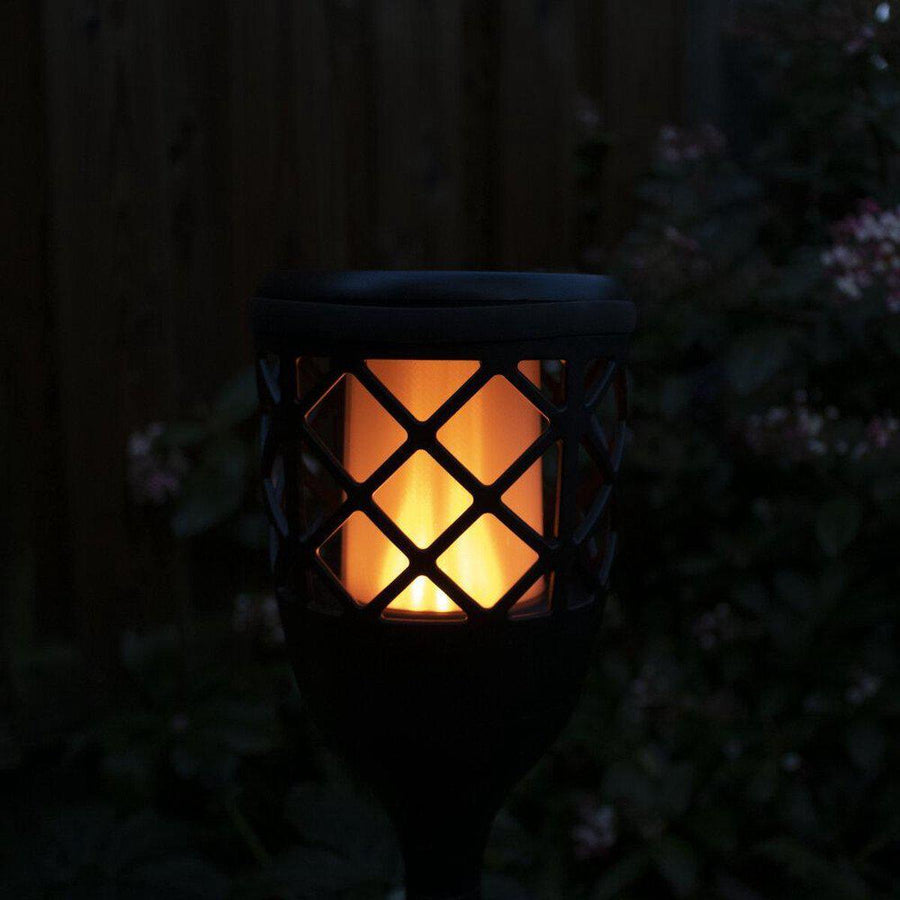 3in1 Solar Tuinlamp Fakkel met sensor - Priklamp, Wandlamp en tafellamp in 1 - 70 cm Buitenlampen LED.nl