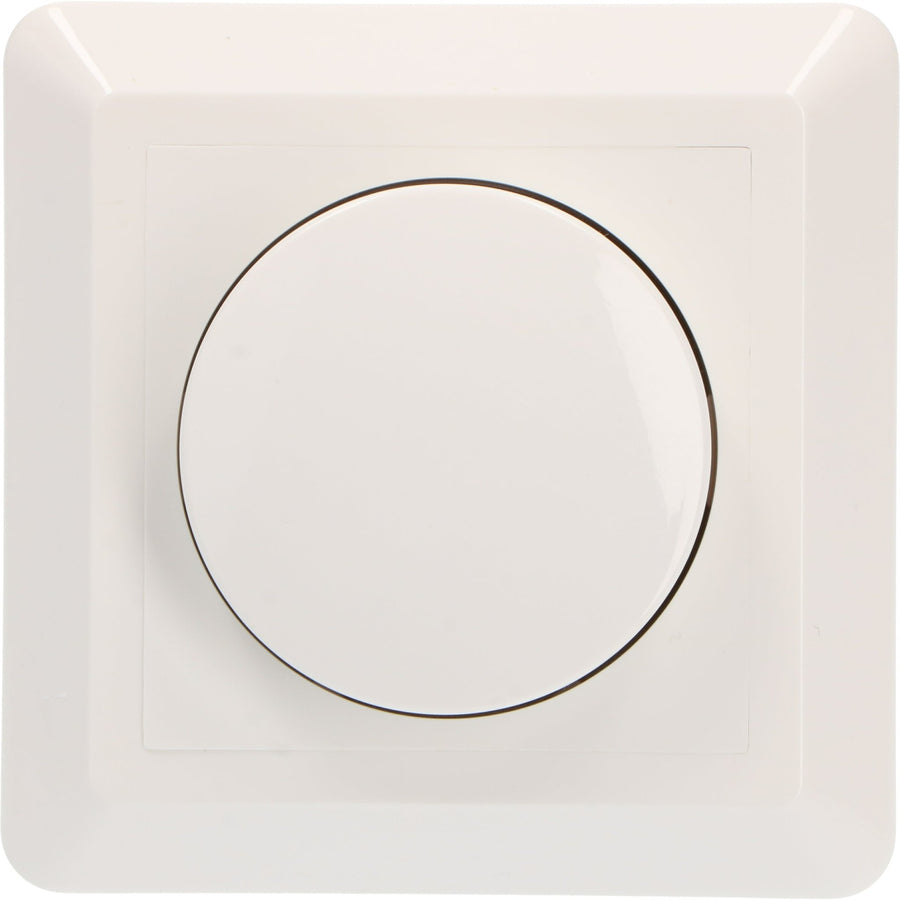 LEDs Light Complete Dimmer Knob with Frame - White - Fits frames from GIRA, JUNG, Busch-Jaeger - LED.nl