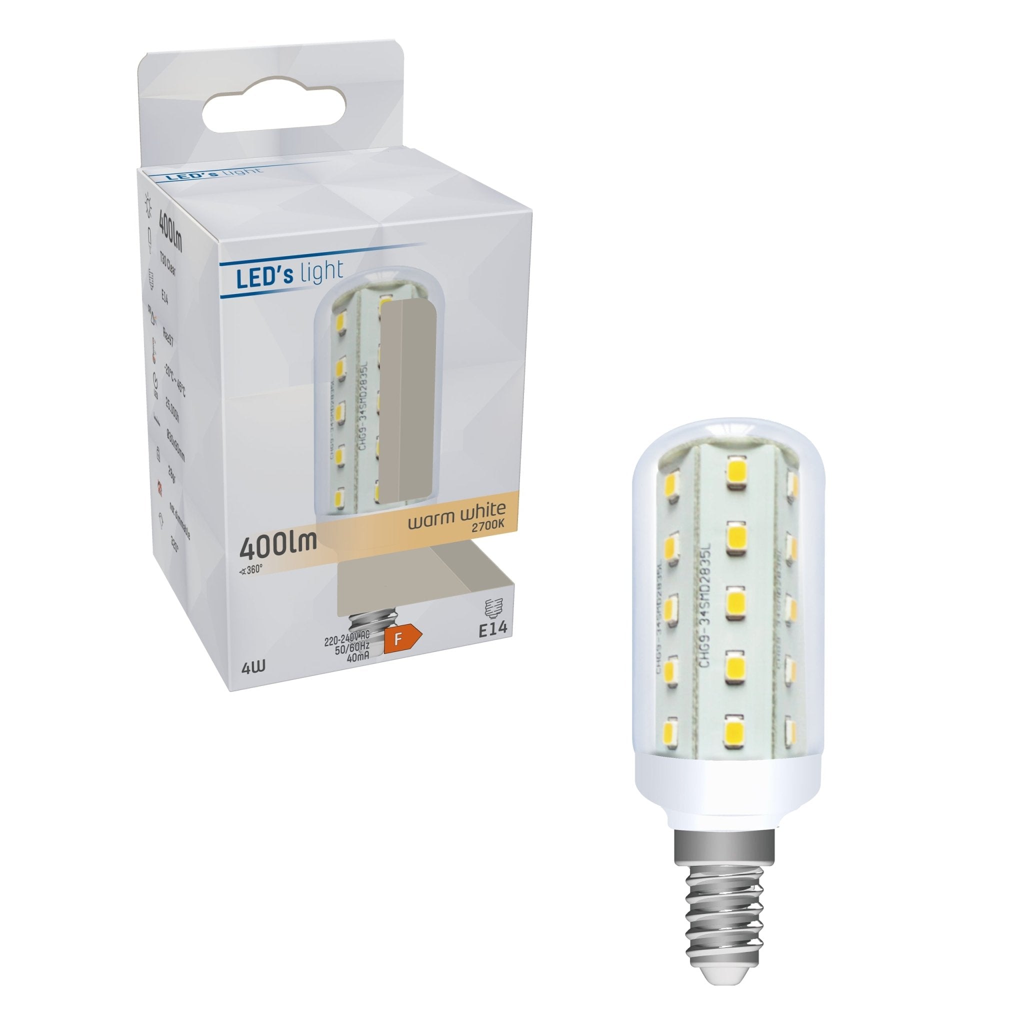ColorPro LED Lamp E14 - T30 Buis - Kleurweergave index 97 - Warm wit - 4W (35W) Buislampen LED.nl