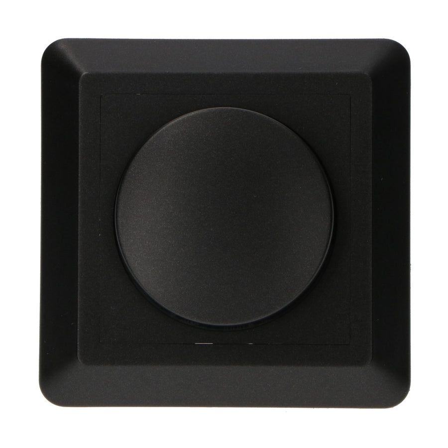 LED's Light Complete Dimmerknop met Frame - Zwart - Past in frames van GIRA, JUNG, Busch-Jaeger Dimmers LED.nl
