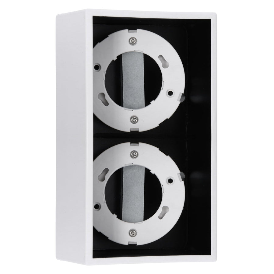 LED's Light Cube LED Plafondlamp - 2 lichtpunten - Draaibaar licht - Staal - 20 x 8 cm - Wit Plafondlampen LED.nl