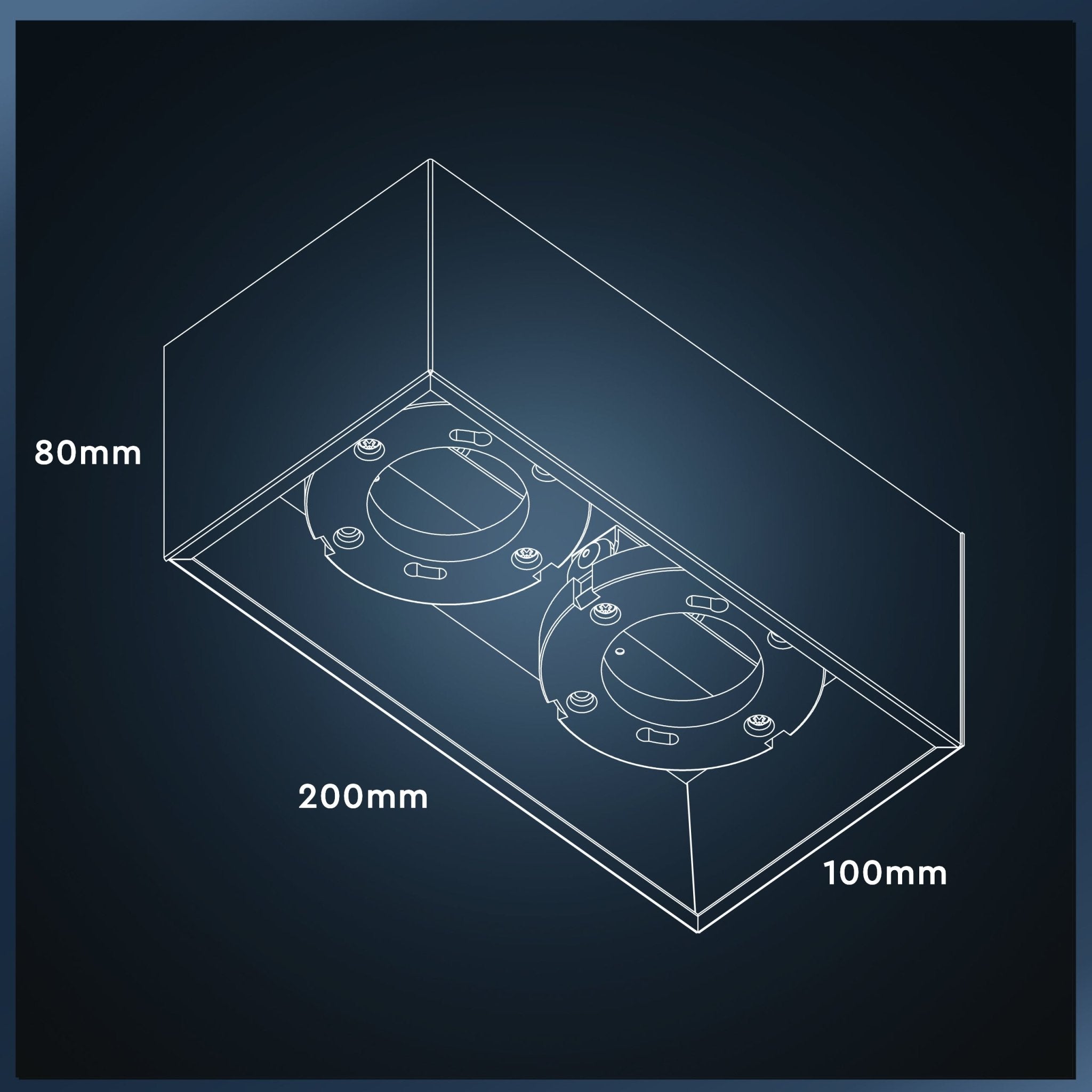 LED's Light Cube LED Plafondlamp - 2 lichtpunten - Draaibaar licht - Staal - 20 x 8 cm - Zwart Plafondlampen LED.nl