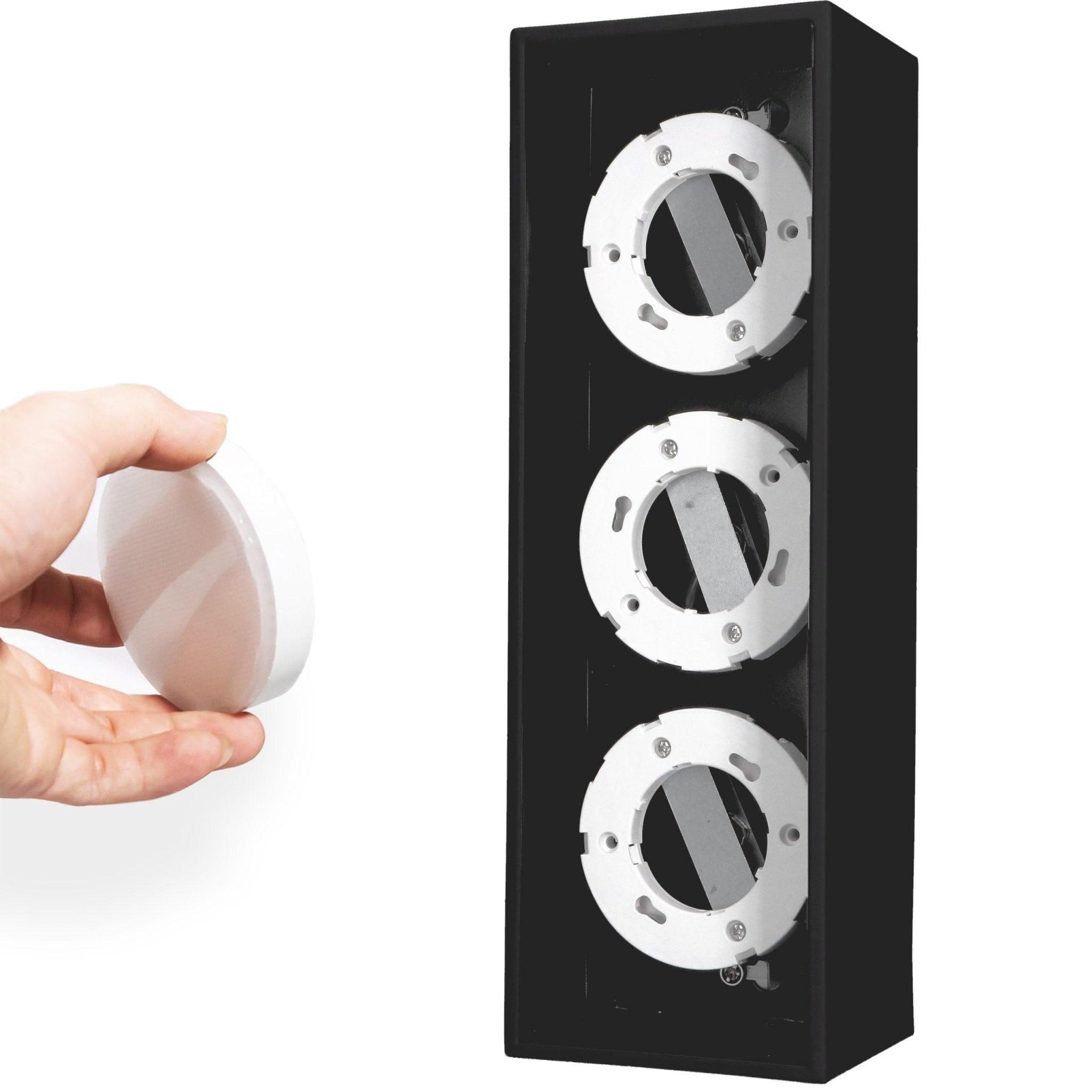Cube Plafonniere met 3 lichtpunten - Draaibaar licht -  Staal - 30 x 8 cm - Zwart - LED.nl